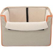 Wholesale - 16"x12.5"x11" Beige Oxford pet collapsible car booster seat C/P 4, UPC: 192598176080